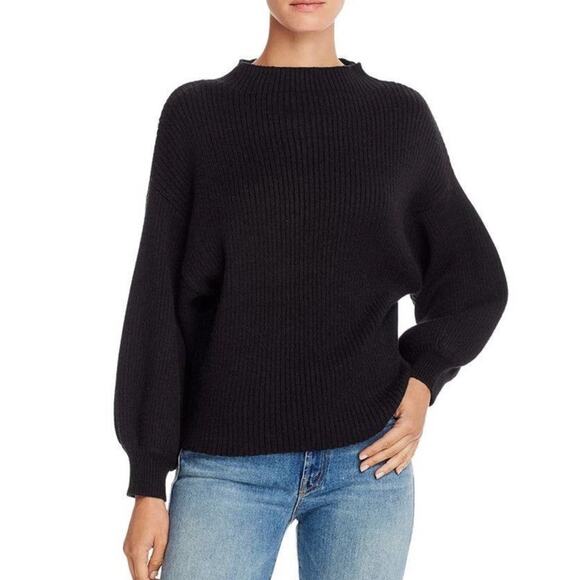 LINE & DOT Sweater Knit Black Ribbed Stretch Revolve Shopbop Sleeves Size Small - Picture 2 of 13